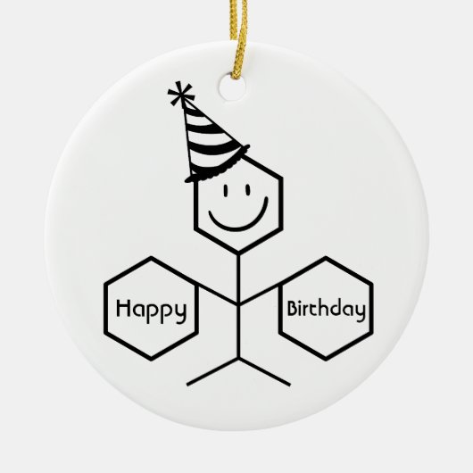 Modern Funny Chemist Pharmacist Birthday Chemistry Keramisch Ornament (Voorkant)
