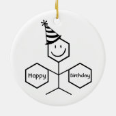 Modern Funny Chemist Pharmacist Birthday Chemistry Keramisch Ornament (Achterkant)