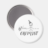 Modern Funny Chemist Pharmacist Birthday Chemistry Magneet (Voorkant / Achterkant)
