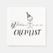 Modern Funny Chemist Pharmacist Birthday Chemistry Servet (Voorkant)