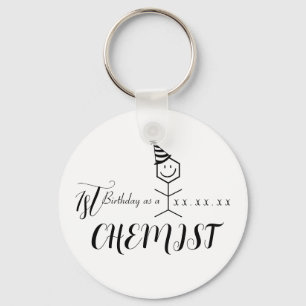 Modern Funny Chemist Pharmacist Birthday Chemistry Sleutelhanger