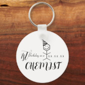 Modern Funny Chemist Pharmacist Birthday Chemistry Sleutelhanger (Voorkant)
