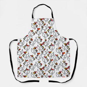 Modern Funny Chicken Schort Over Print