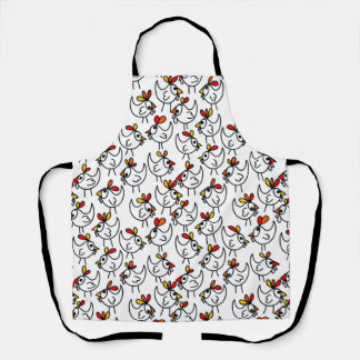 Modern Funny Chicken Schort Over Print