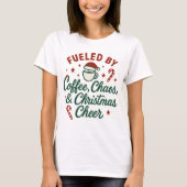 Modern Funny Christmas Typography Art T-shirt (Voorkant)