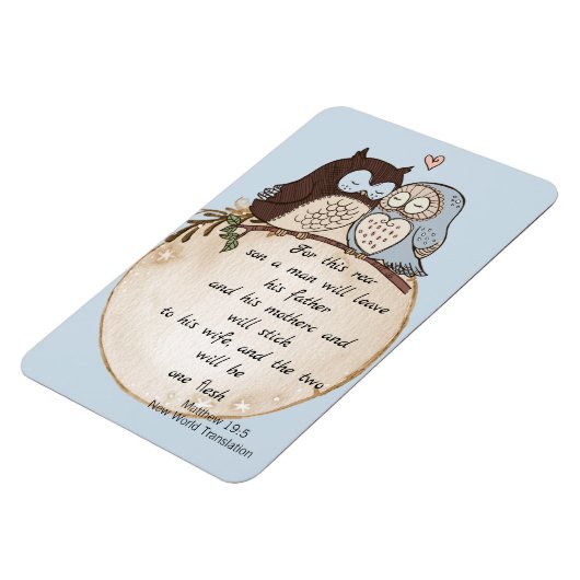 Modern Funny Couple Owls Wedding Geïnspireerd door Magneet (Linkerzijde)