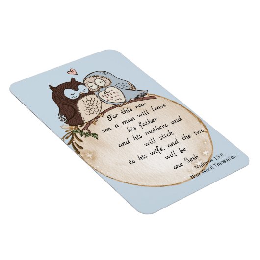 Modern Funny Couple Owls Wedding Geïnspireerd door Magneet (Rechterzijde)