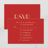 Modern Funny Custom Holiday kerstparty RSVP Kaartje (Voorkant / Achterkant)
