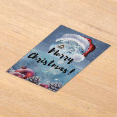 Modern funny cute Christmas reindeer      Acryl Uitnodigingen (Laagn)