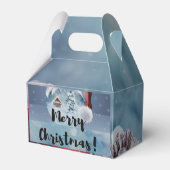 Modern funny cute Christmas reindeer      Bedankdoosjes (Achterkant)