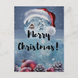 Modern funny cute Christmas reindeer Briefkaart