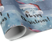 Modern funny cute Christmas reindeer      Cadeaupapier (Rol Hoek)