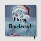 Modern funny cute Christmas reindeer      Gastenboek (Achterkant)