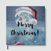 Modern funny cute Christmas reindeer Gastenboek (Voorkant)