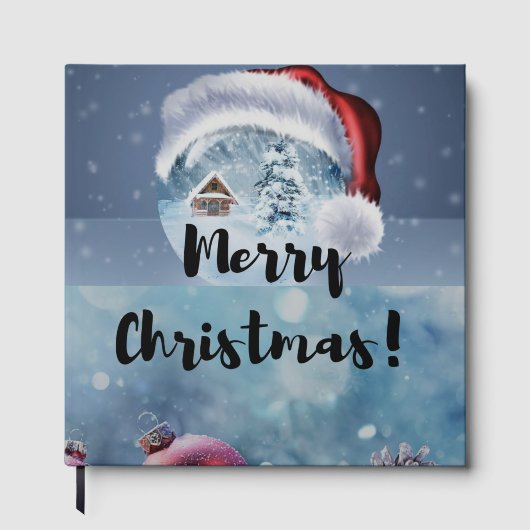 Modern funny cute Christmas reindeer      Gastenboek (Voorkant)