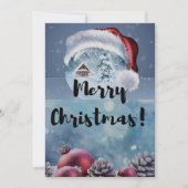 Modern funny cute Christmas reindeer      Kaart (Voorkant)