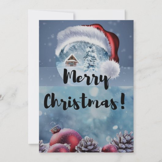 Modern funny cute Christmas reindeer      Kaart (Voorkant)