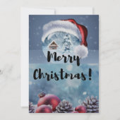 Modern funny cute Christmas reindeer      Kaart (Voorkant)