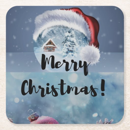 Modern funny cute Christmas reindeer      Kartonnen Onderzetters (Voorkant)