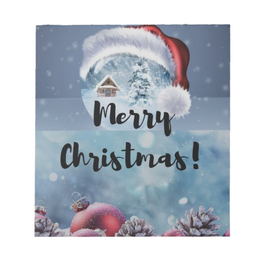 Modern funny cute Christmas reindeer      Notitieblok (Voorkant)