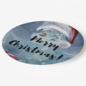 Modern funny cute Christmas reindeer      Papieren Bordje (Gekanteld)