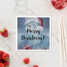 Modern funny cute Christmas reindeer Servet