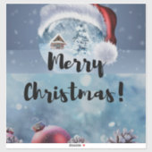 Modern funny cute Christmas reindeer      Sticker (Vel)