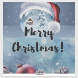 Modern funny cute Christmas reindeer Sticker