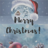 Modern funny cute Christmas reindeer      Sticker (Voorkant)