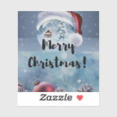 Modern funny cute Christmas reindeer      Sticker (Vel)