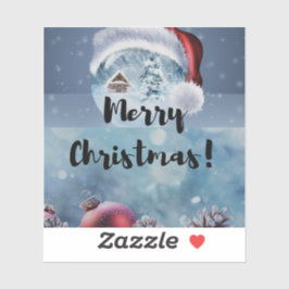 Modern funny cute Christmas reindeer Sticker