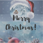 Modern funny cute Christmas reindeer      Sticker (Voorkant)