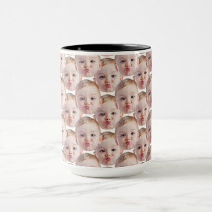 Modern Funny Face baby kerstcadeau minimaal Mok