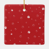 Modern Funny Family Pet Dog Arch Photo Christmas Keramisch Ornament (Achterkant)