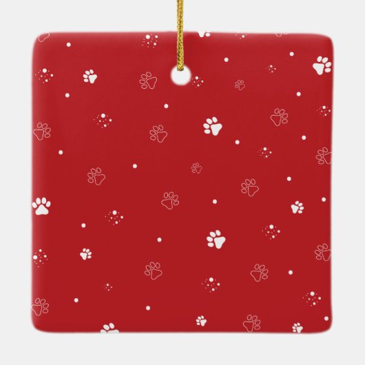 Modern Funny Family Pet Dog Arch Photo Christmas Keramisch Ornament (Achterkant)