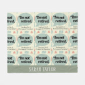 Modern Funny Gezegde Pensioennaam Mongram Fleece Deken (Voorkant (Horizontaal))