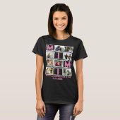 Modern Funny Grandmoeder Cute Mimi 8 Foto Collage T-shirt (Voorkant volledig)