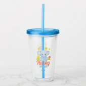 Modern Funny Husky Mom Schattigee olifant Acryl Drinkbeker (Voorkant)