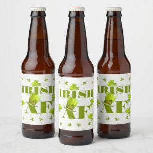 Modern Funny IRISH AF Bier Etiket