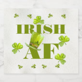 Modern Funny IRISH AF Bier Etiket (Enkel label)