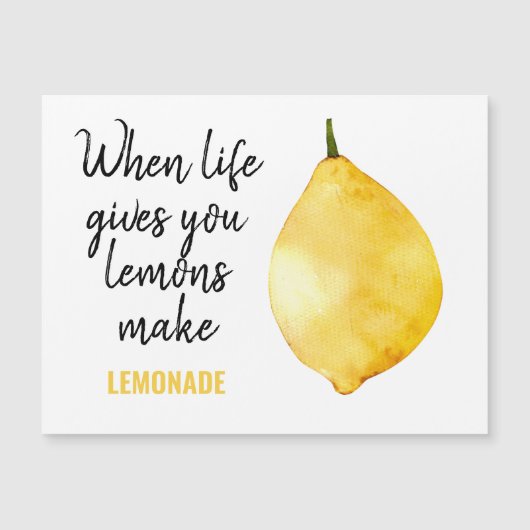 Modern Funny Lemon Yellow Quote (Voorkant)