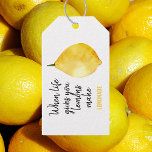 Modern Funny Lemon Yellow Quote Cadeaulabel<br><div class="desc">Modern Funny Lemon Yellow Quote</div>