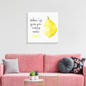 Modern Funny Lemon Yellow Quote Canvas Afdruk (Insitu (Woonkamer))