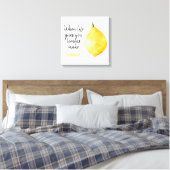 Modern Funny Lemon Yellow Quote Canvas Afdruk (Insitu (Slaapkamer))