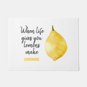 Modern Funny Lemon Yellow Quote Deurmat (Voorkant)