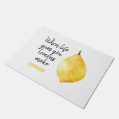 Modern Funny Lemon Yellow Quote Deurmat (Schuin)