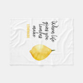 Modern Funny Lemon Yellow Quote Fleece Deken (Voorkant (Horizontaal))