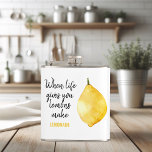 Modern Funny Lemon Yellow Quote Heupfles<br><div class="desc">Modern Funny Lemon Yellow Quote</div>