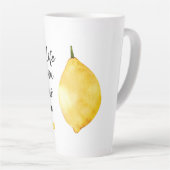 Modern Funny Lemon Yellow Quote Latte Mok (Rechterhoek)