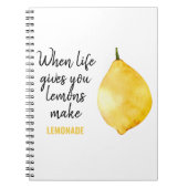 Modern Funny Lemon Yellow Quote Notitieboek (Voorkant)